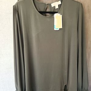2X Michael Kors Olive Blouse
